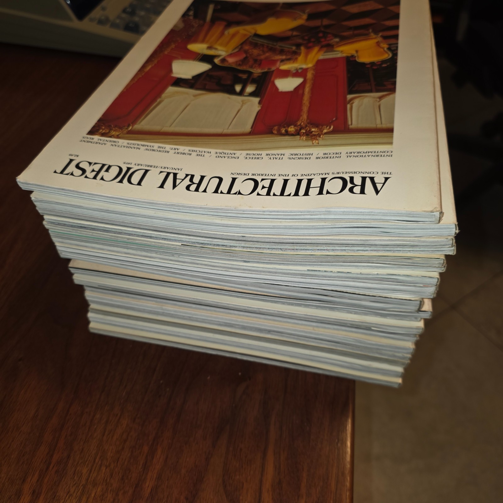 Large Lot Of 19 ARCHITECTURAL DIGEST MAGAZINES Vintage 1970&rsquo;s