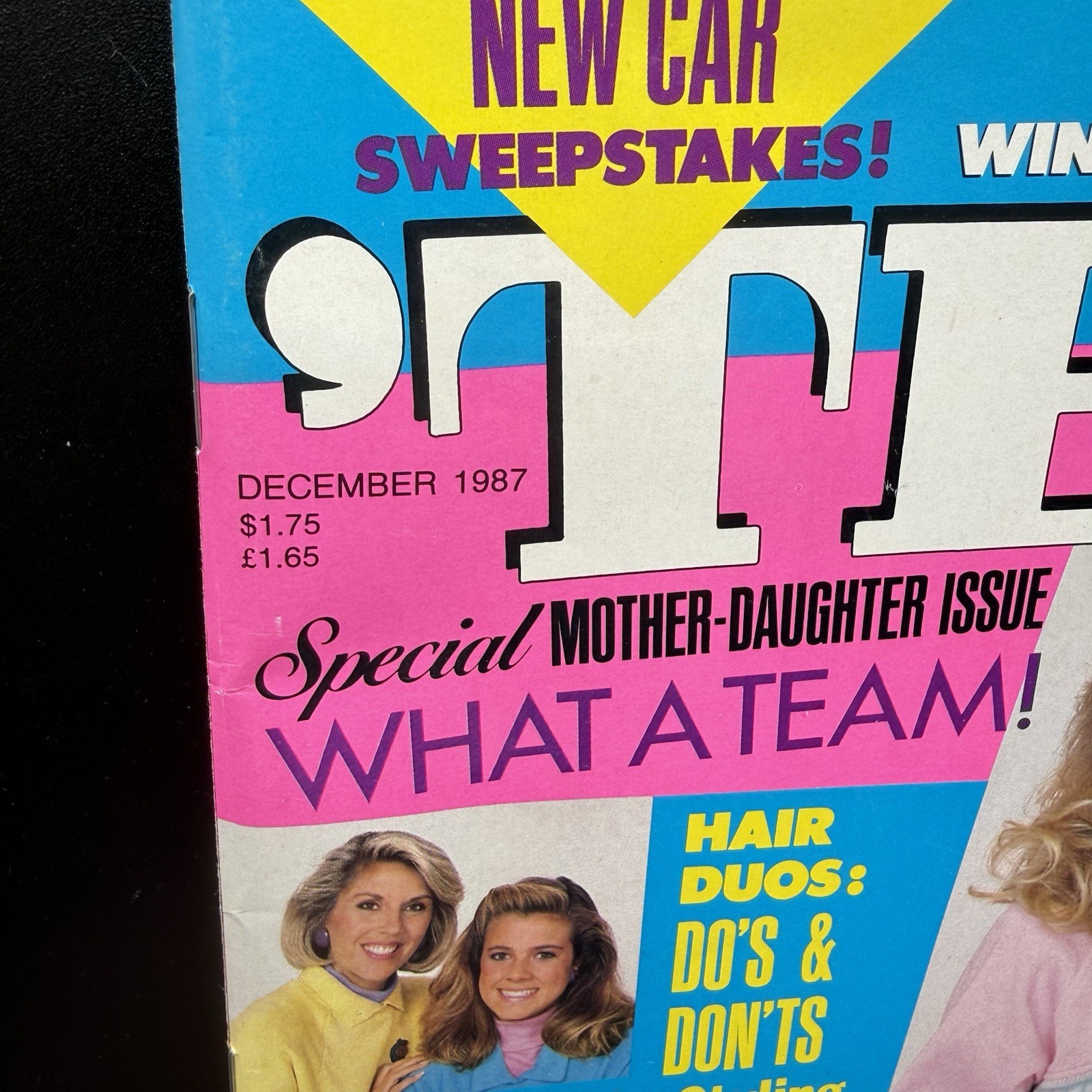 TEEN magazine December 1987-Fashion makeup hair Mother-Daughter Issue