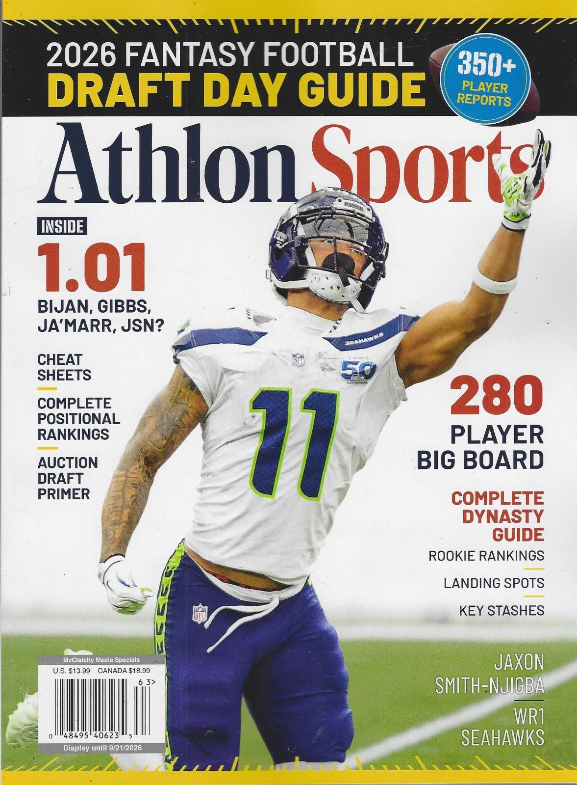 Athlon Sports Fantasy Football Guide 2026 ( Random Cover Will Ship )