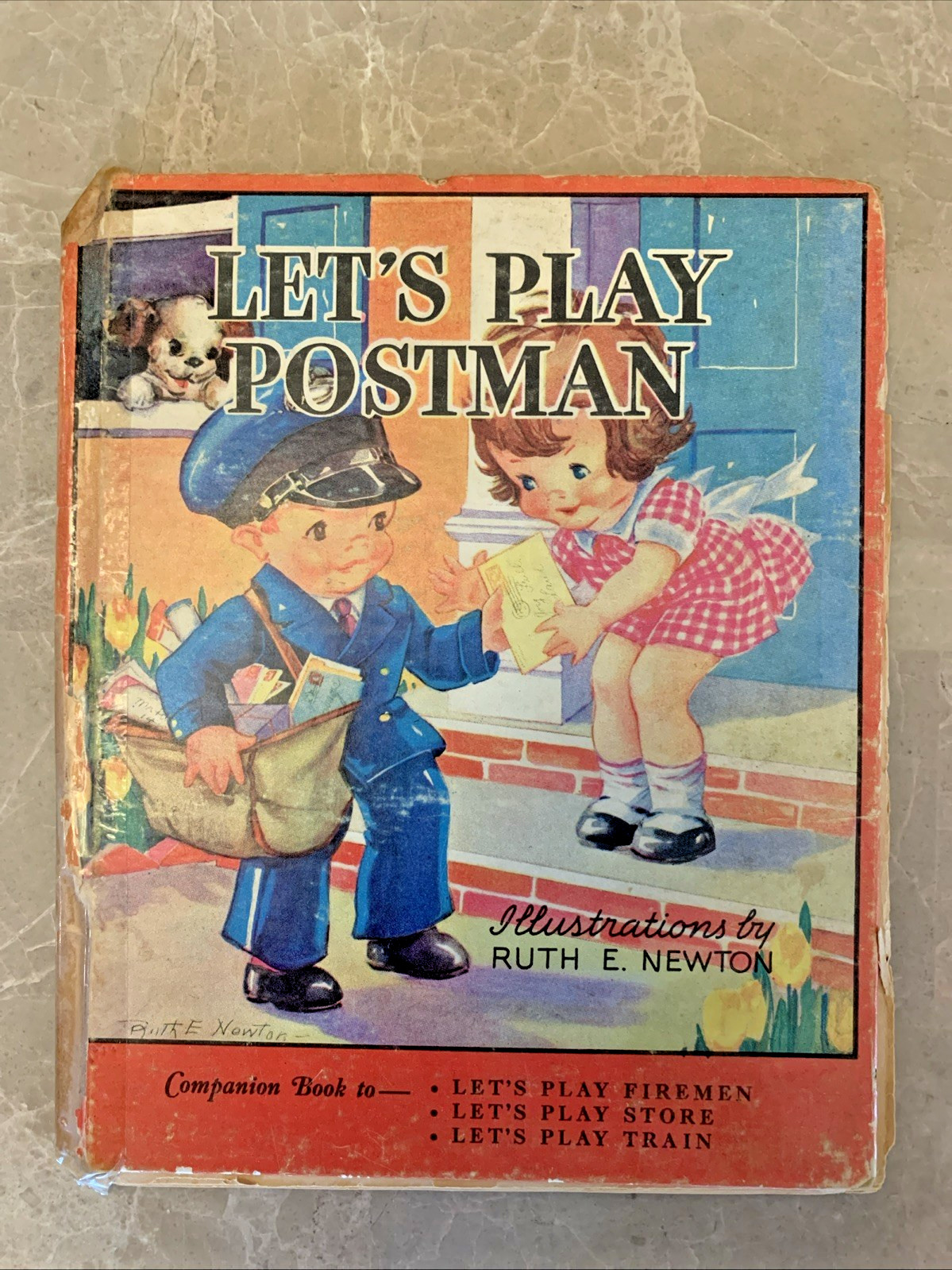 Let&rsquo;s Play Postman Vintage 1939 Hardcover Children&rsquo;s Book Whitman Publishing