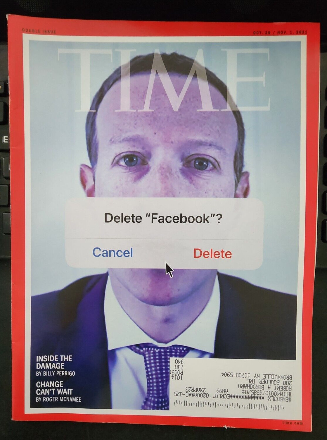 Time Magazine October 25/November 1 2021 Delete « Facebook »? Double Issue B25:988