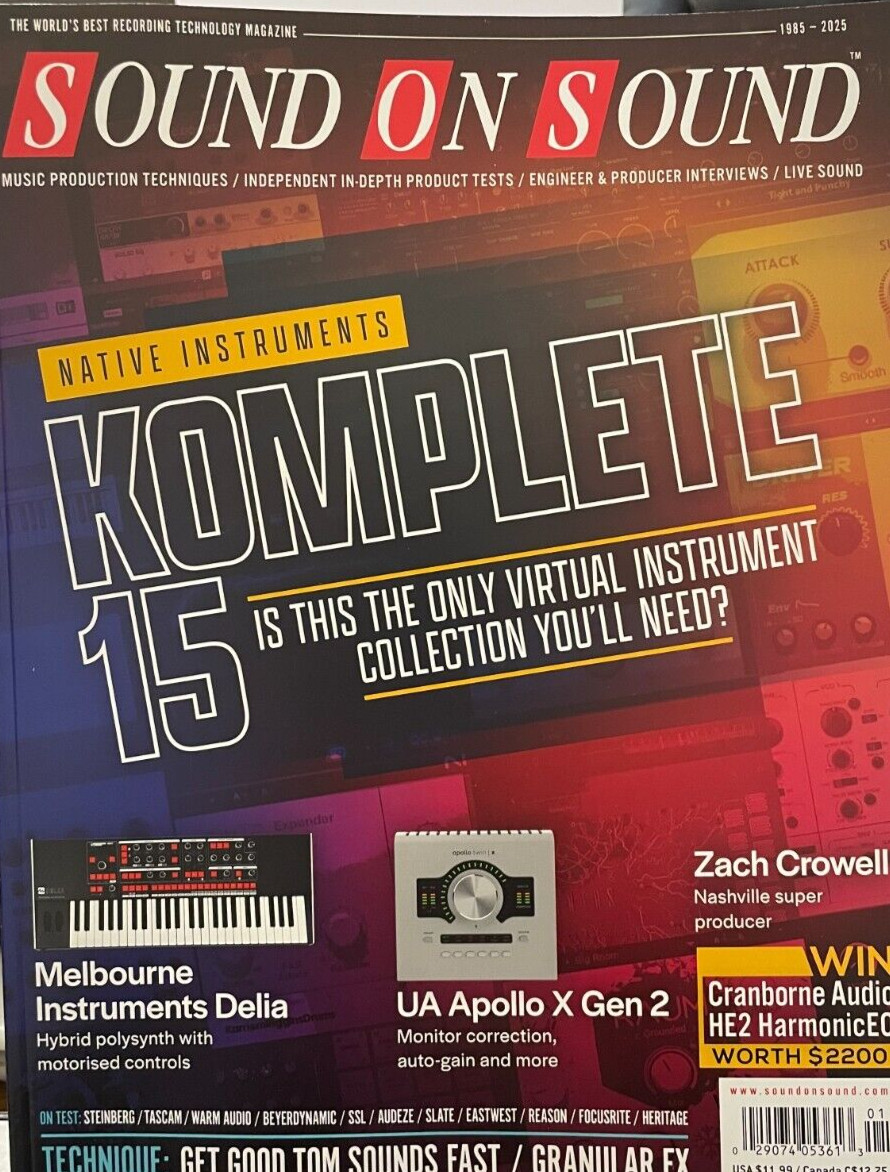 Sound on Sound Magazine January 2025 Native Instruments KOMPLETE 15 ULTIMATE