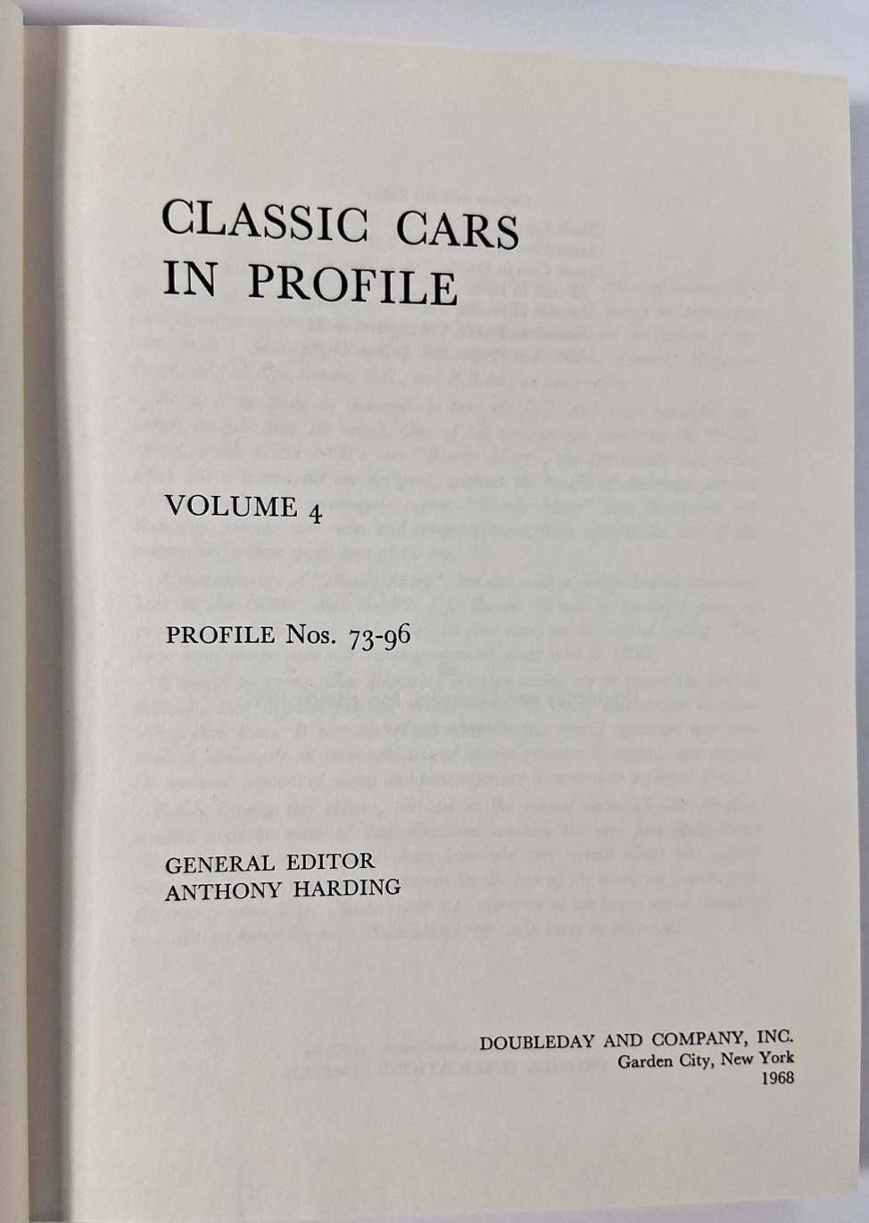 Classic Cars in Profile Volume 4 (600 photos & 48 pages of color scale drawings)