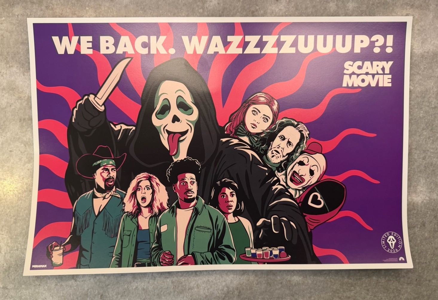 Scary Movie 6 – 12 X 18 AMC Limited Edition PROMO Poster- GHOST FACE- TERRIFIER