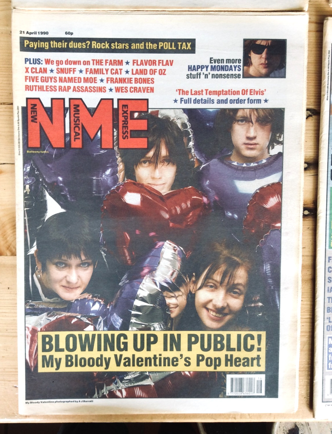 NME. New Musical Express Magazines. April 1990. Four issues. No Posters.