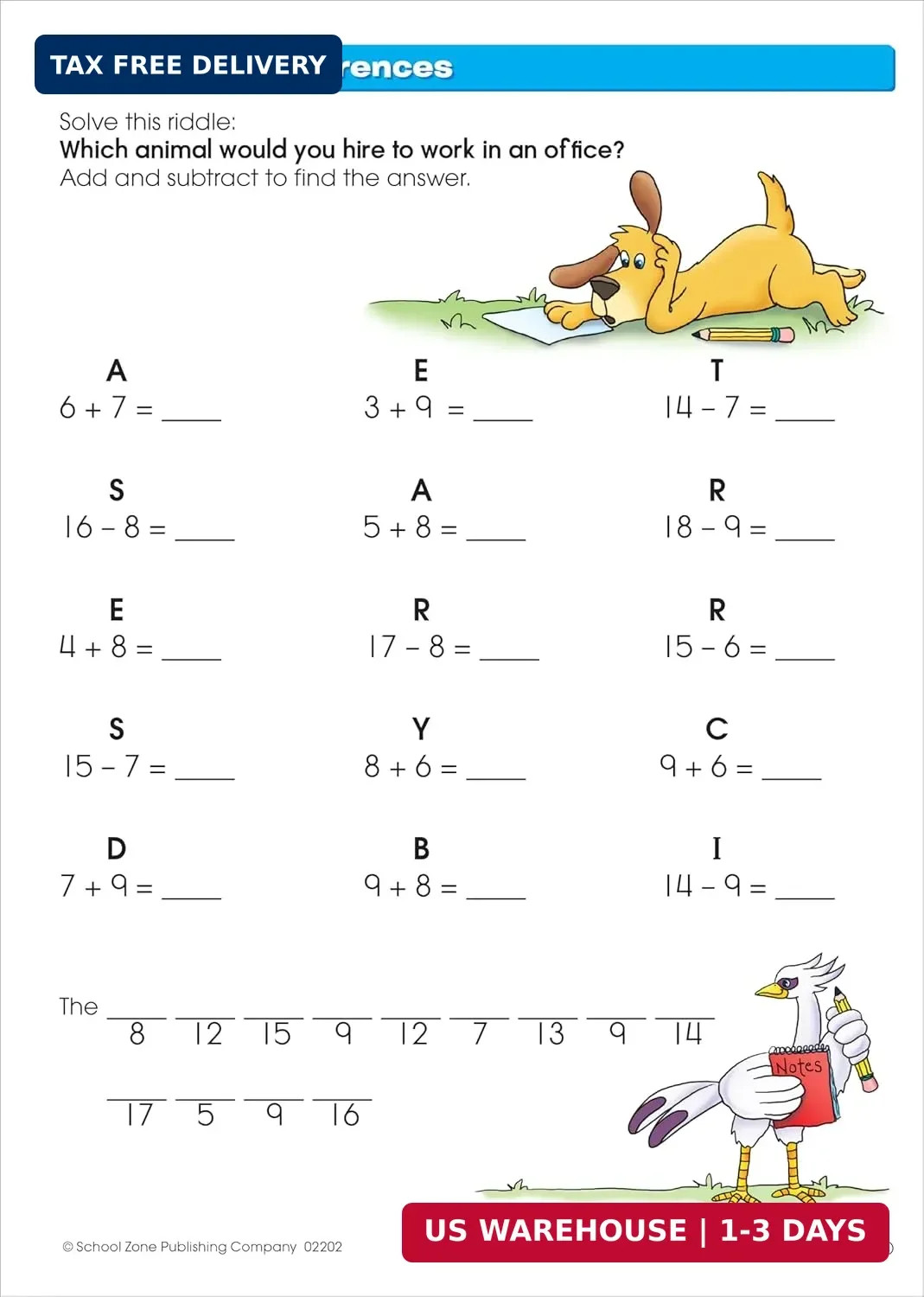 School Zone – Math Basics 2 Workbook – 64 Pages, Ages 7 to 8, 2nd Grade….