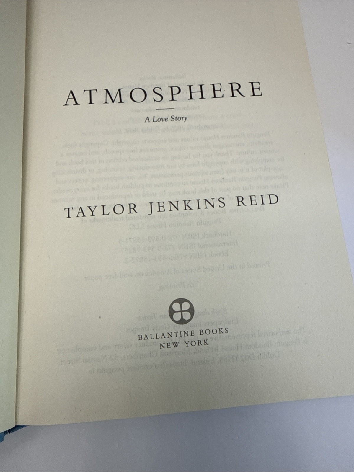 Atmosphere: A GMA Book Club – Hardcover, by Reid Taylor Jenkins – No Sleeve