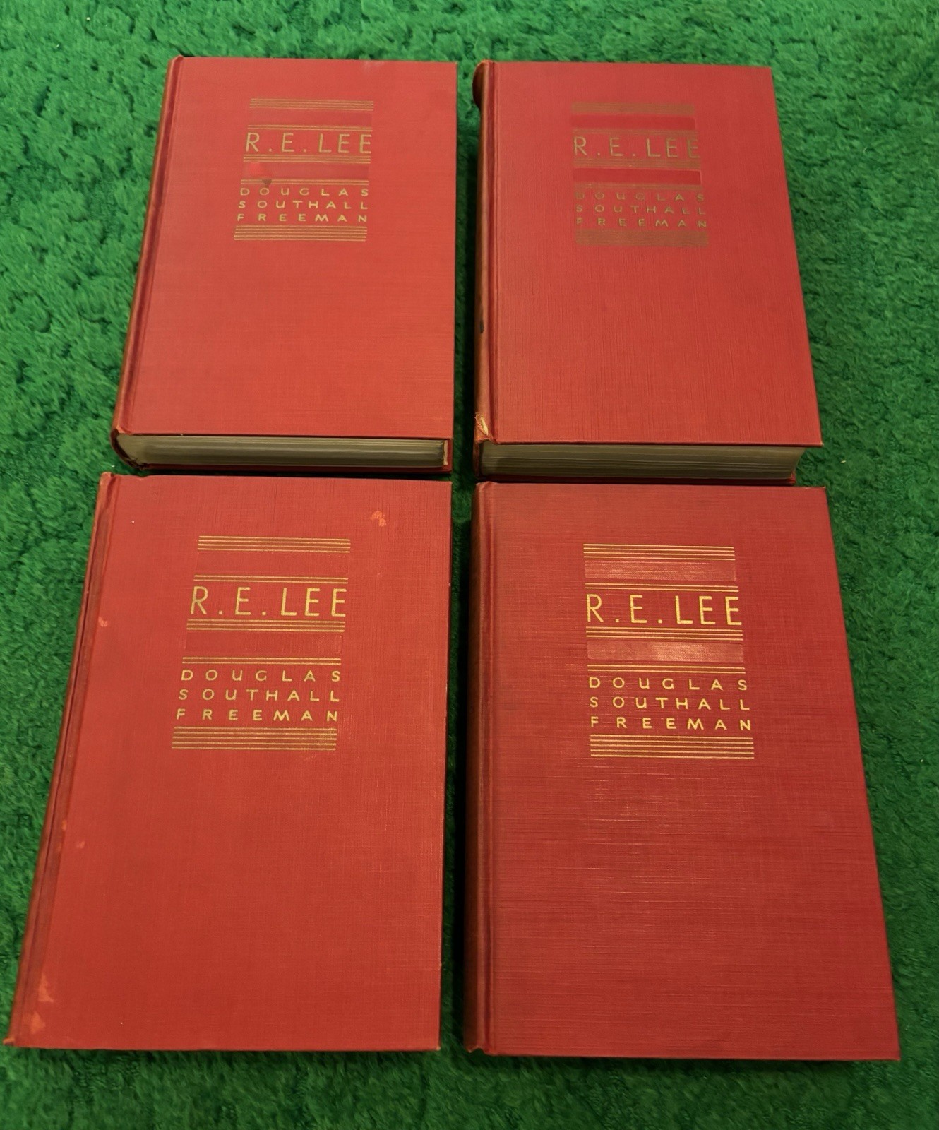 R E Lee A Biography. Freeman. 1934-35 HC, Illustrated. 4 Vol Set Book