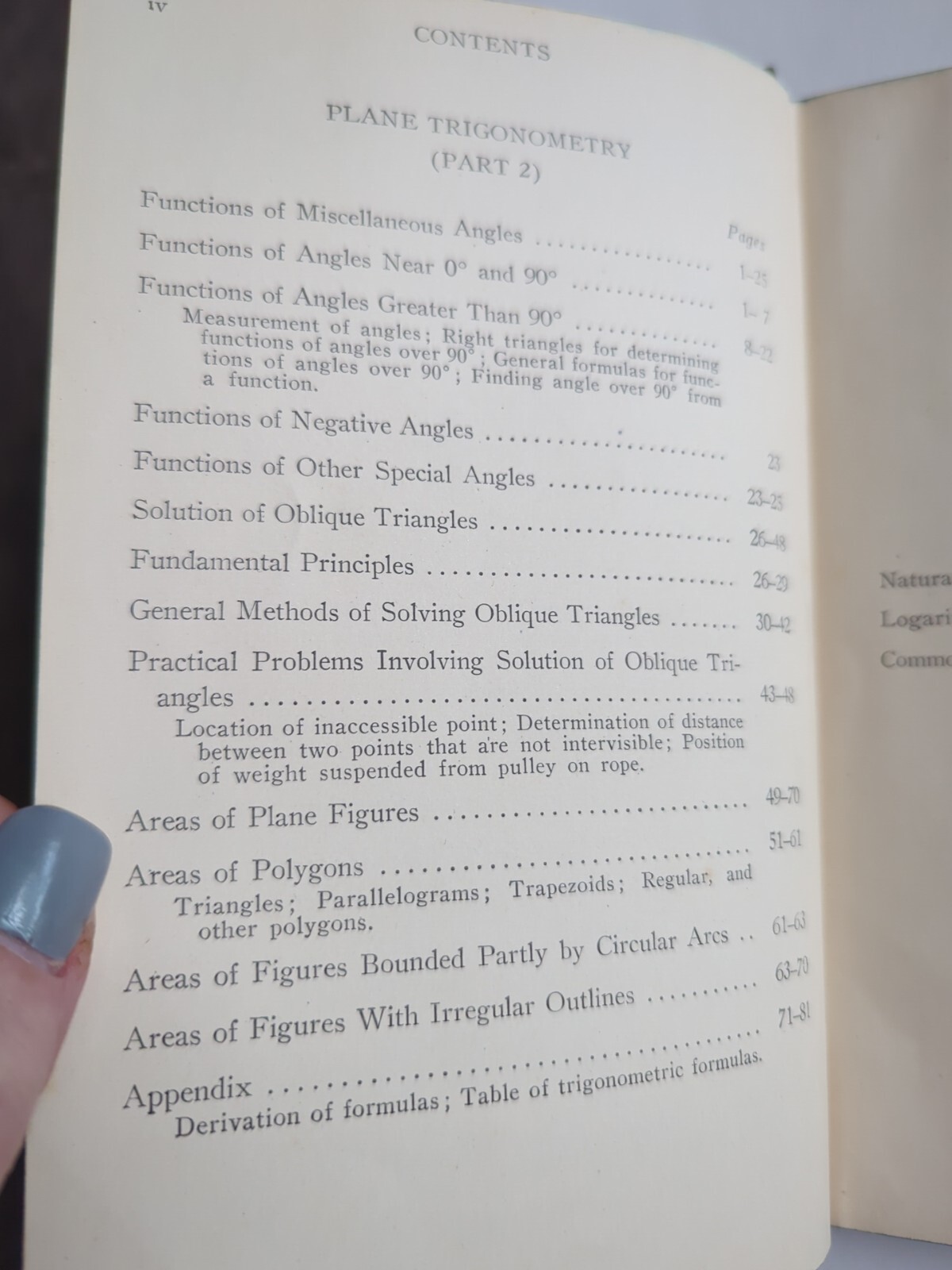 Plane Trigonometry ICS Staff Tables International Textbook Company Book #319C
