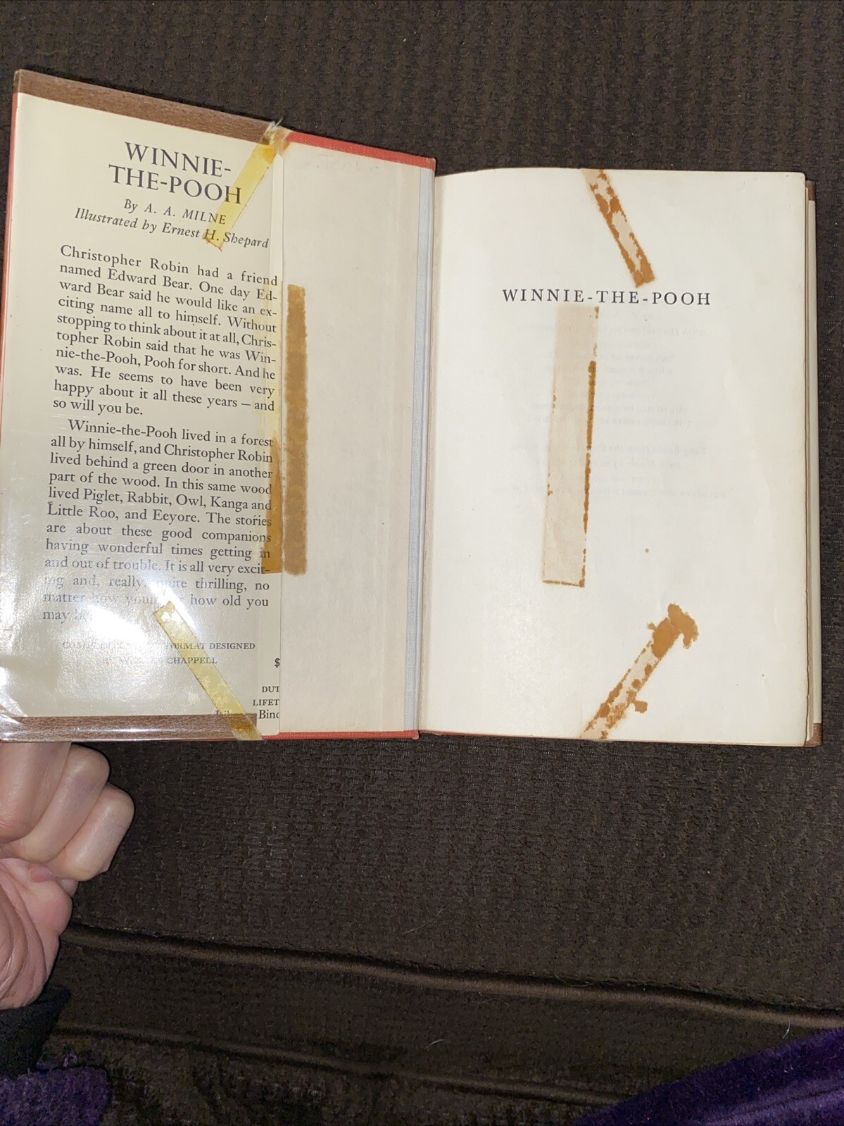 VINTAGE 1961 Winnie the Pooh Library 3 Book Set A.A Milne With Dust Jackets