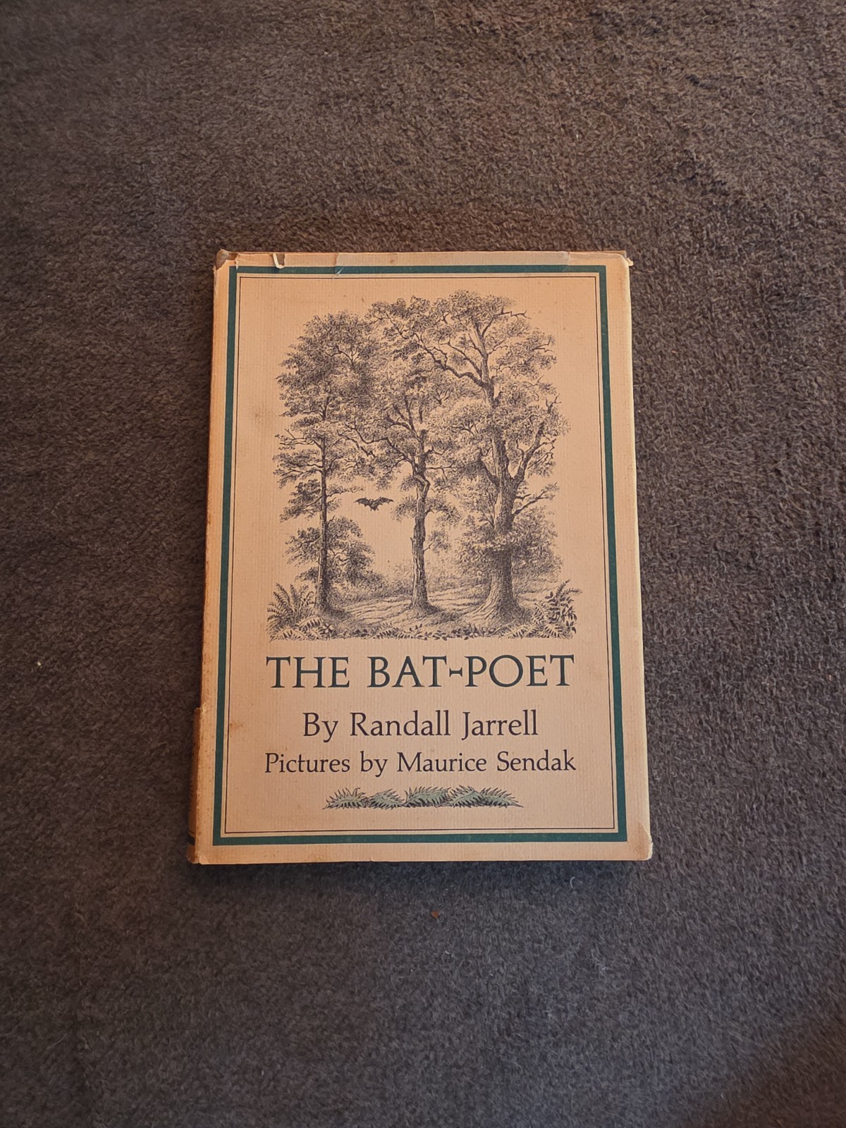 1964 1st Edition THE BAT-POET Randall Jarrell Maurice Sendak Macmillan Hardcover