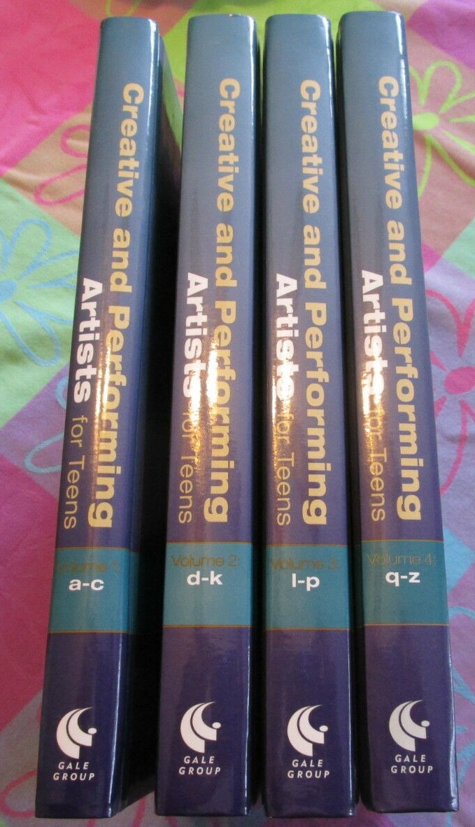 Creative and Performing Artists for Teens 4 Volume Set 2000 HC Books Gale Group