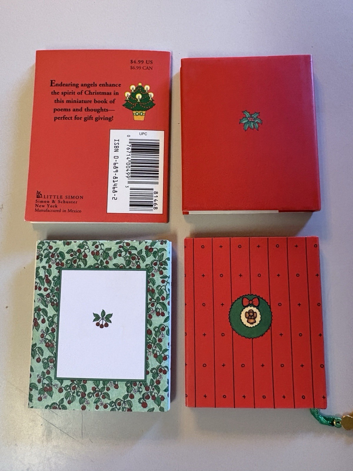 Lot of 4 Joan Walsh Anglund Christmas Mini Books 1990&rsquo;s Like New