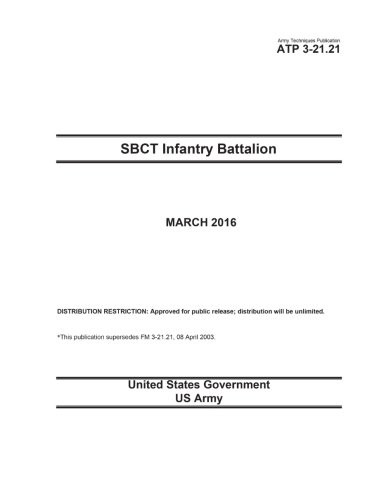ARMY TECHNIQUES PUBLICATION ATP 3-21.21 SBCT INFANTRY By Us United States NEW