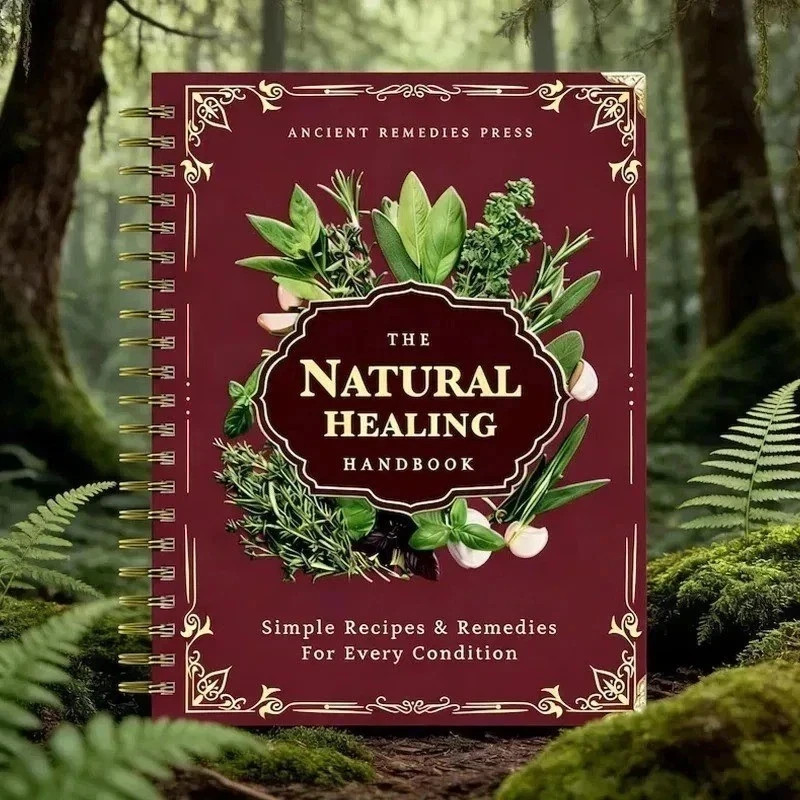 The Natural Healing Handbook, Spiral-Bound Guide for Herbal Remedies and Natural
