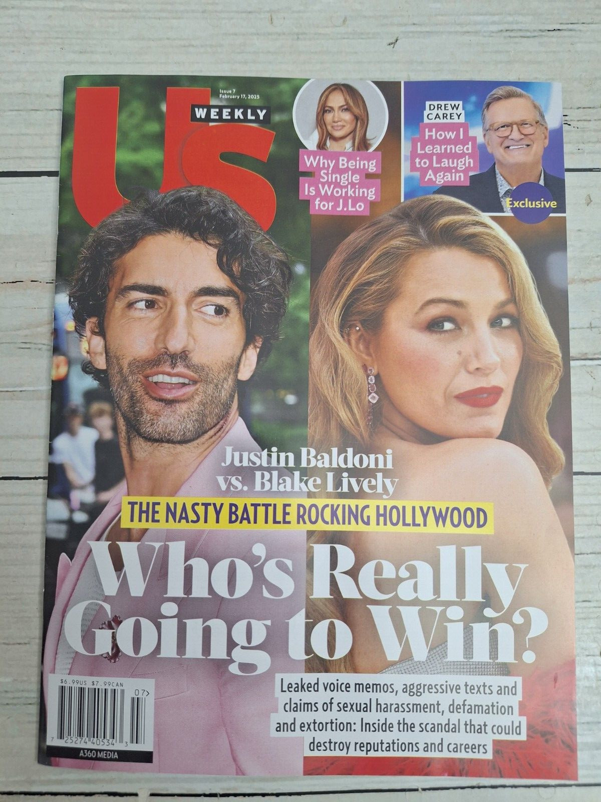 US Weekly Issue 7 January 17, 2025 Justin Baldoni vs Blake Lively free shipping