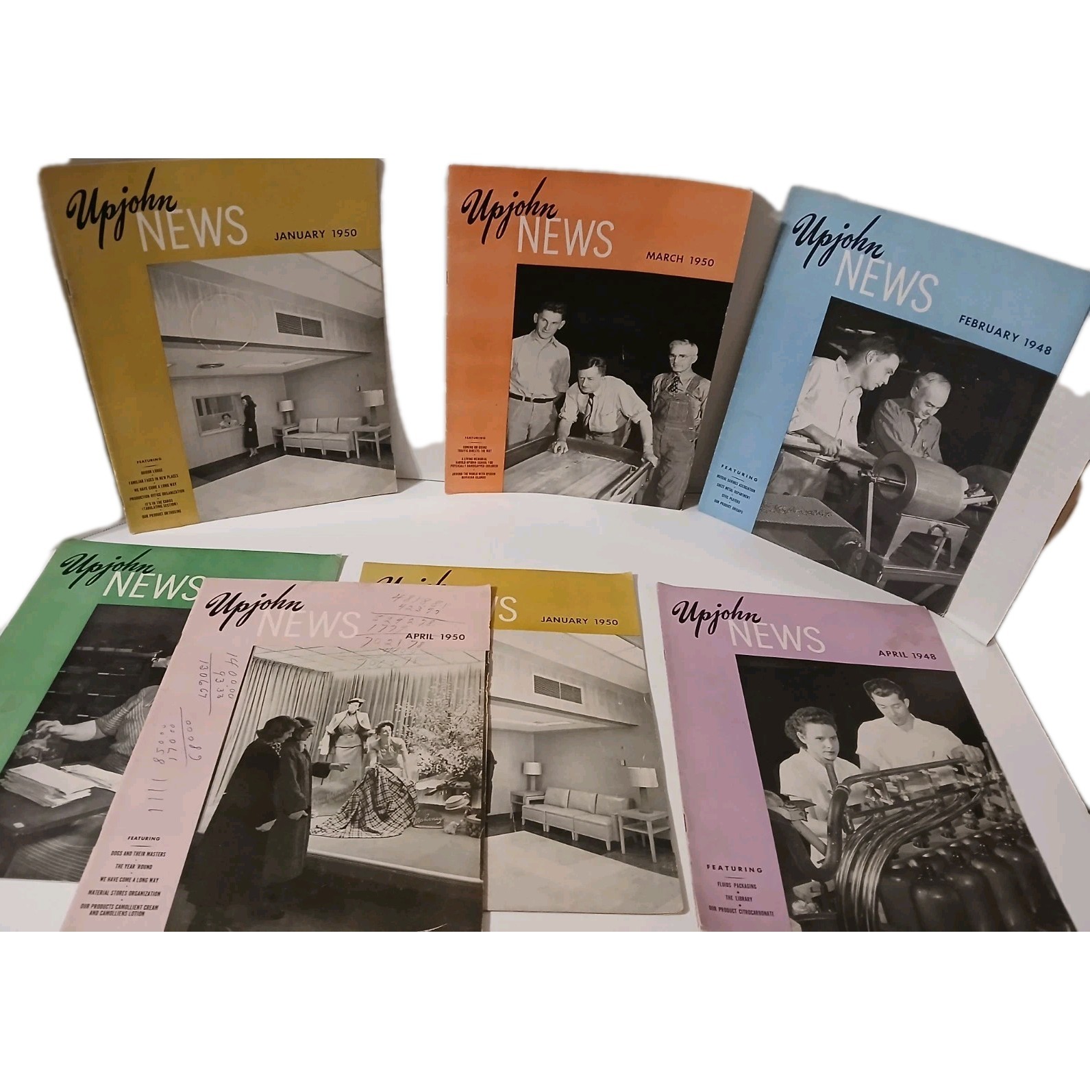 Lot Of 7 Upjohn News Magazines For Employee&rsquo;s 40 And 50s