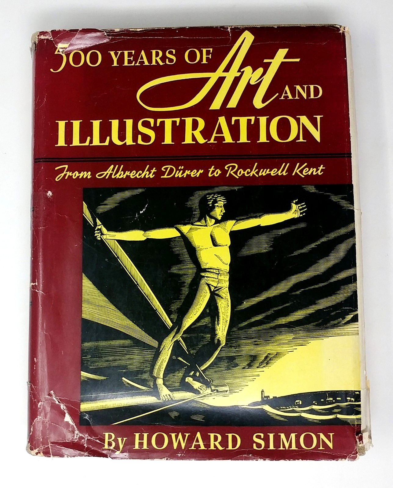 500 Years of Art and Illustration Howard Simon 1947 Vintage Book Dust Jacket HC