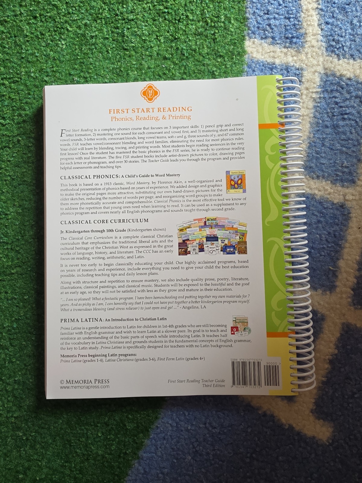 First Start Reading 3rd Ed Teacher Guide MEMORIA PRESS