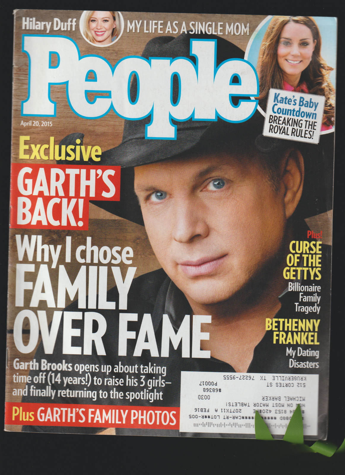 People April 20, 2015 Garth Brooks, Hilary Duff, Princess Kate, Bethenny Frankel