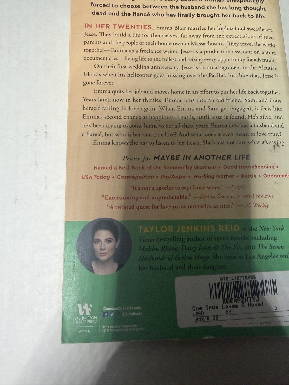 One True Loves : A Novel by Taylor Jenkins Reid (2016, Trade Paperback)