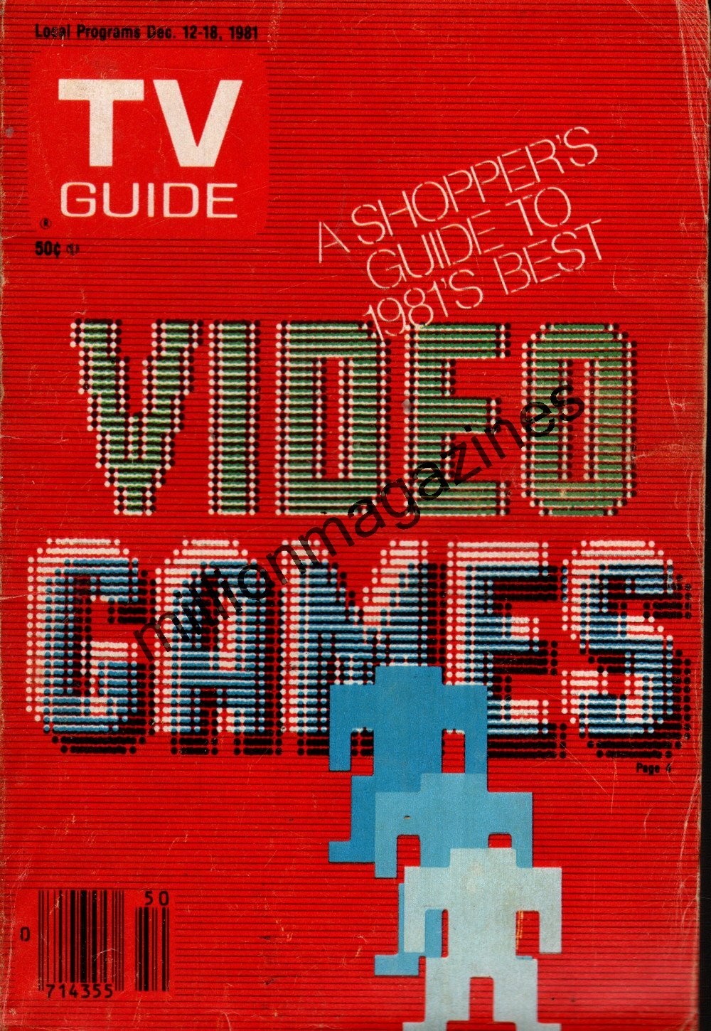 1981 TV Guide December 12-18 – Best Video Games; Robin Williams – Mork & Mindy