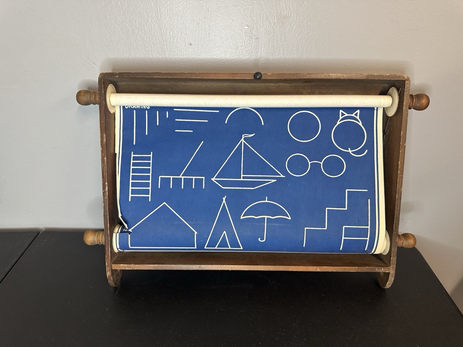 vintage Visual Instructor educational scroll/ How To Draw Scroll