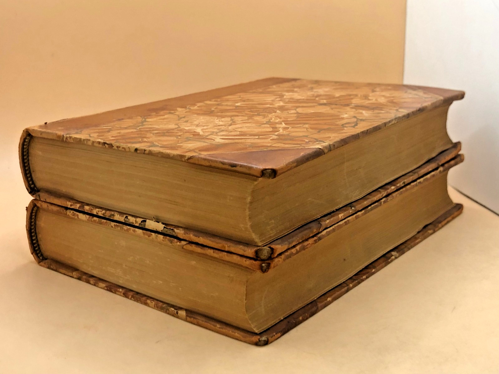 Conquest of Peru by William Prescott COMPLETE 2V OLD ANTIQUE 1/2 LEATHER HISTORY