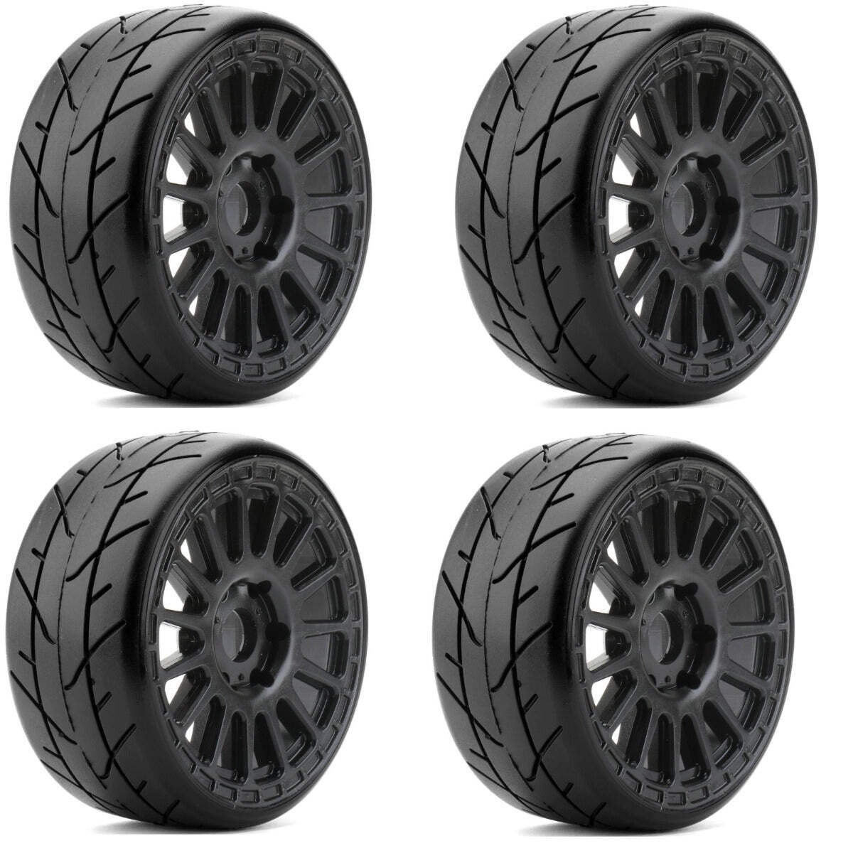 Powerhobby 1/8 GT Diablo Belted Mounted Tires 17mm Hard Compound (4) : GRP