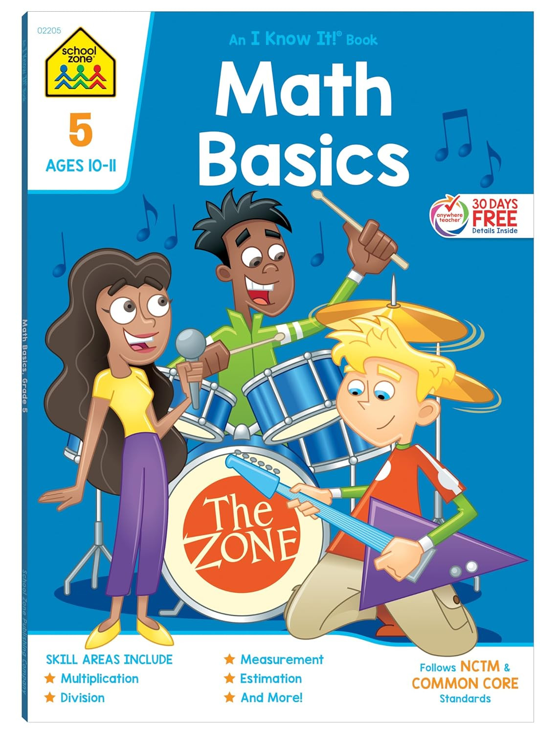 School Zone Math Basics 5 Workbook: 64 Pages, 5Th Grade, Division, Order of Oper