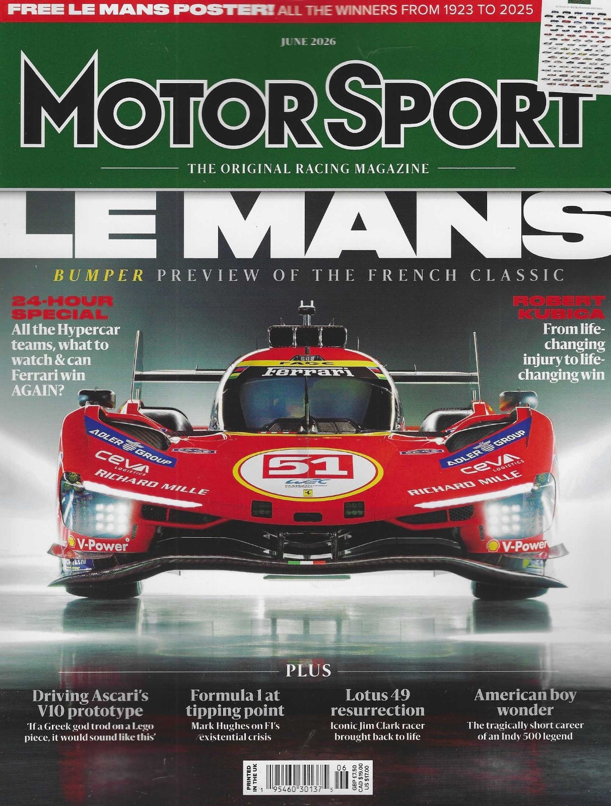 Motor Sport Magazine June 2026 LE MANS