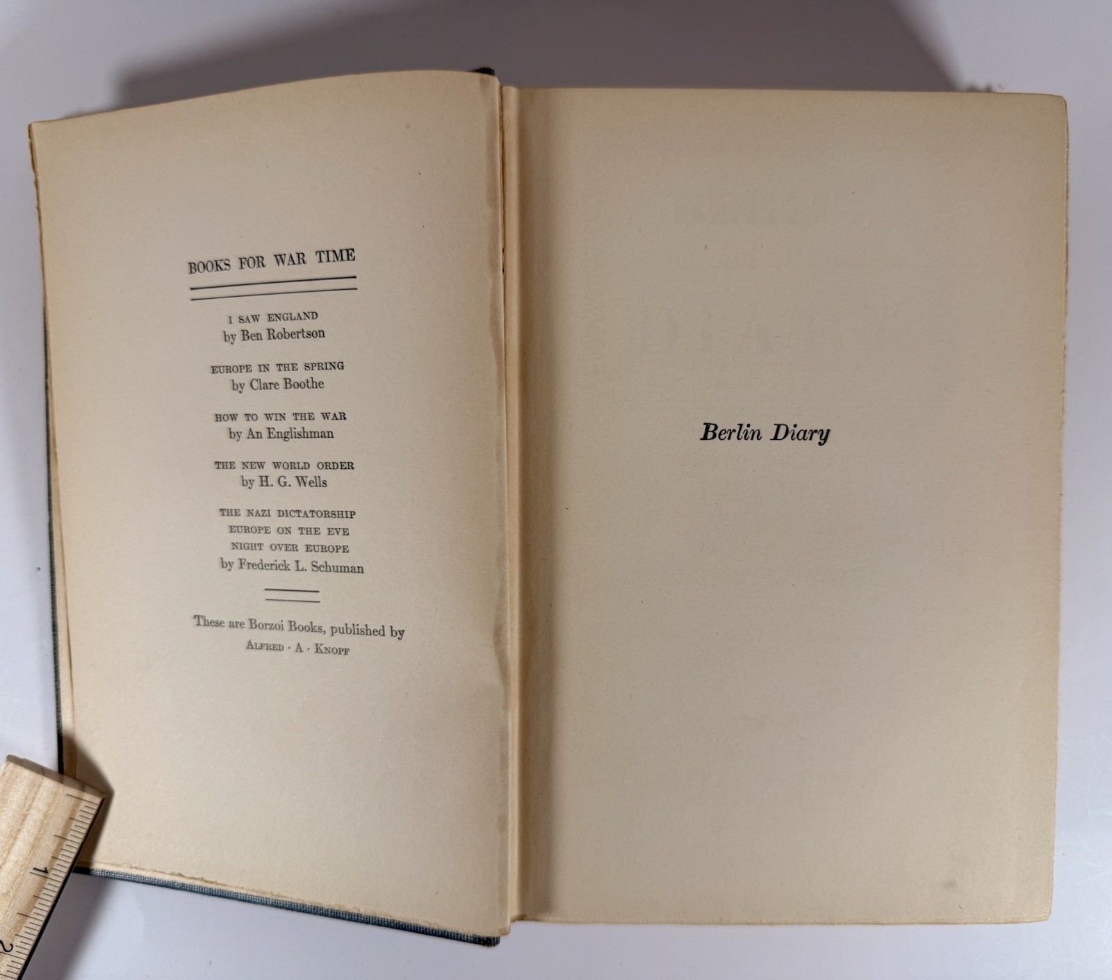 1941 Berlin Diary William L Shirer Journal Foreign Correspondent HC Knopf