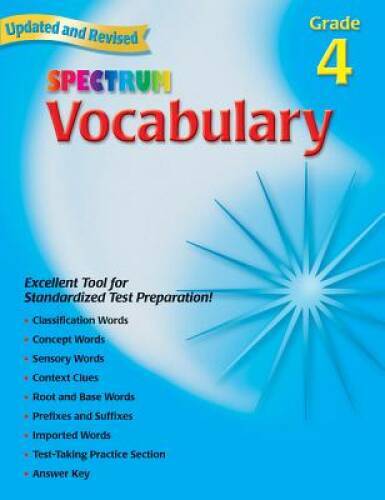 Spectrum Vocabulary, Grade 4 – Paperback – VERY GOOD