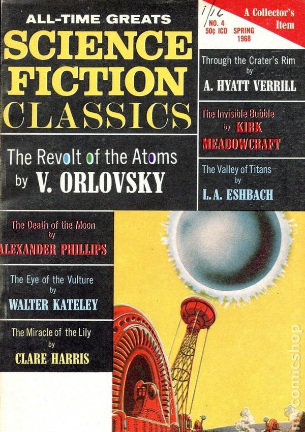 Science Fiction Classics Pulp #4 GD/VG 3.0 1968 Stock Image Low Grade