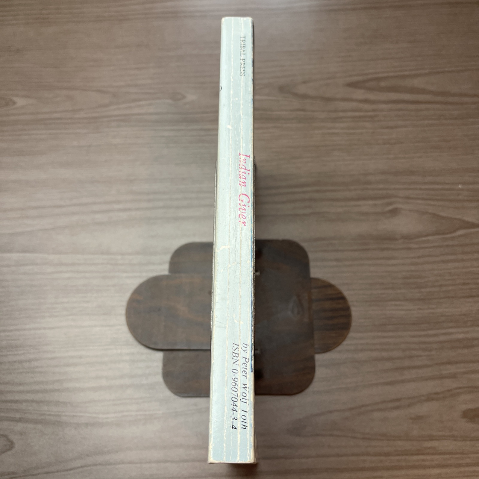 SIGNED Indian Giver by Peter Wolf Toth Native American Wood Sculptures 1988 6 Ed