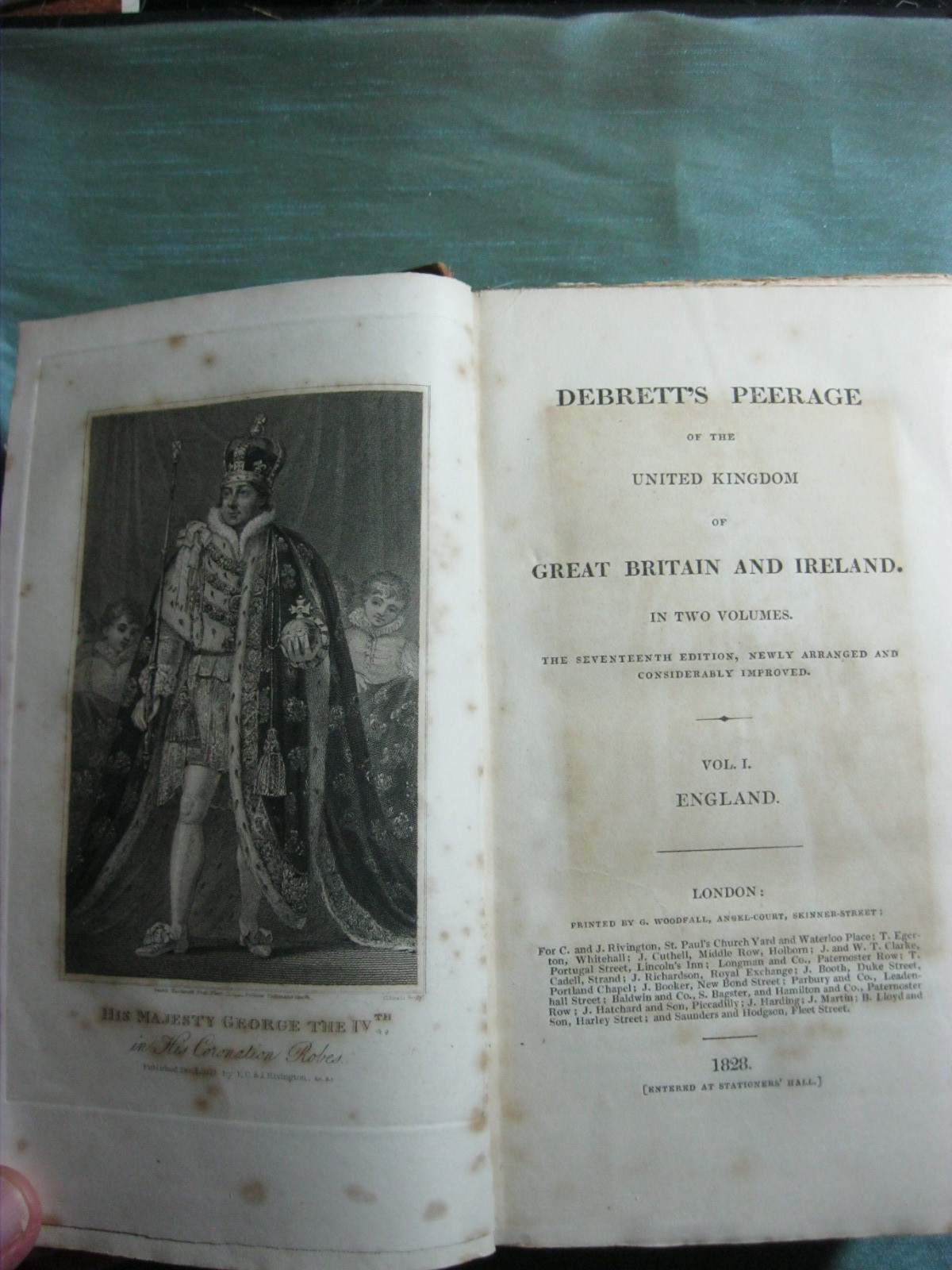 Debrett&rsquo;s Peerage of the United Kingdom Vol. I and II, 1828