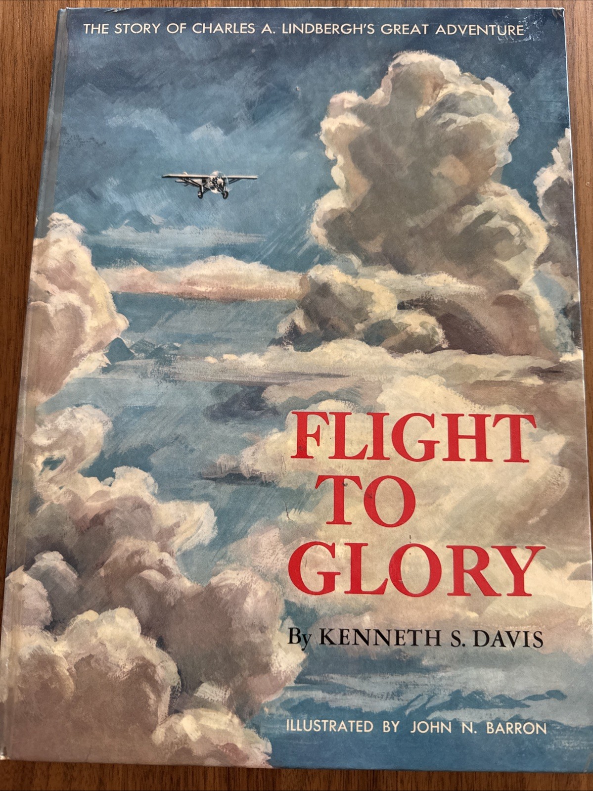 Vintage Book Charles Linbergh Flight To Glory First Edition 1960 With Poster