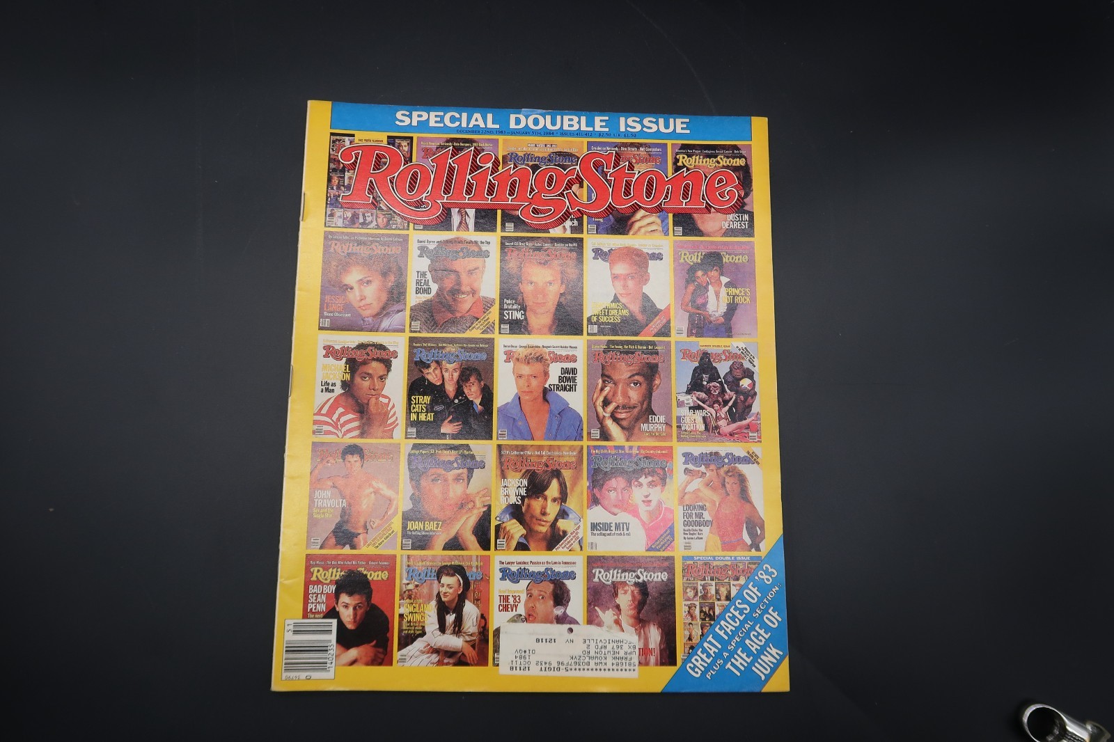 Vtg 1983-84 Rolling Stone Magazine Double #411-412 Great Faces Age of Junk