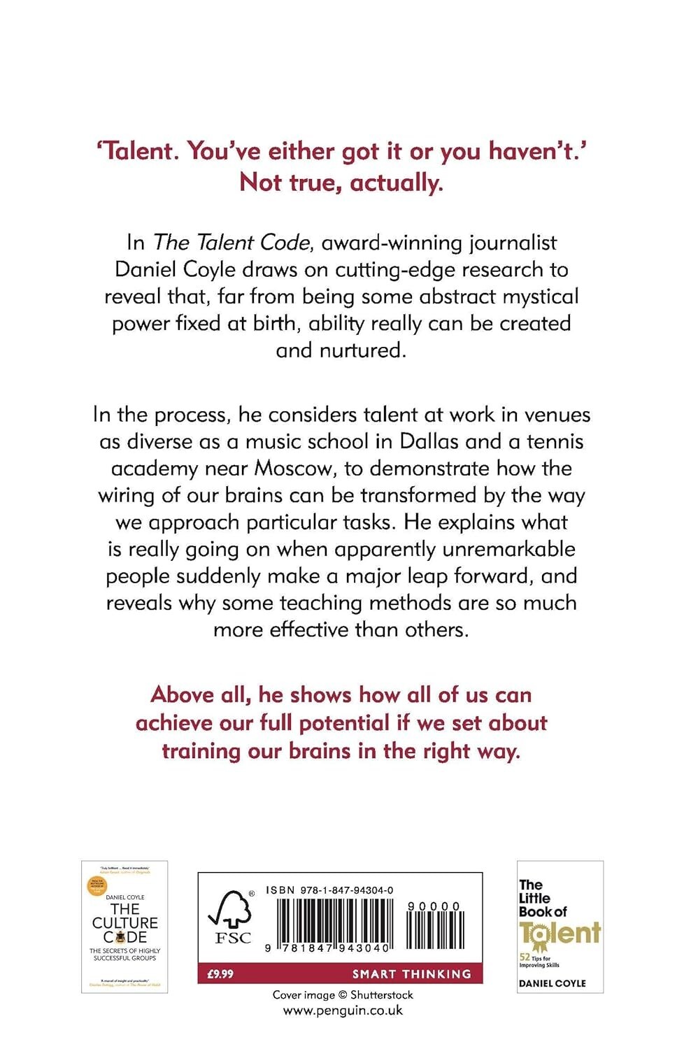 The Talent Code: Greatness isn&rsquo;t born Its grown, Daniel Coyle(Paperback 2020)NEW