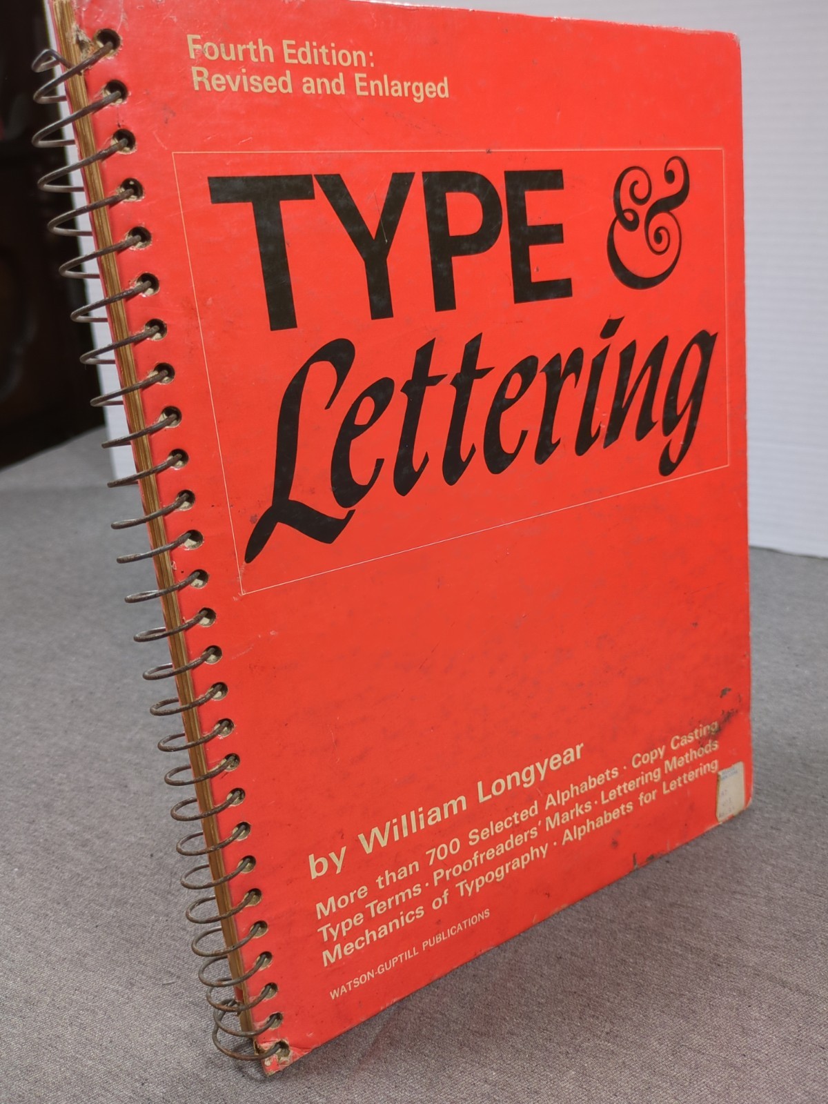 1966 Type & Lettering William Longyear VTG Revised 4th Edition Spiral Bound HC