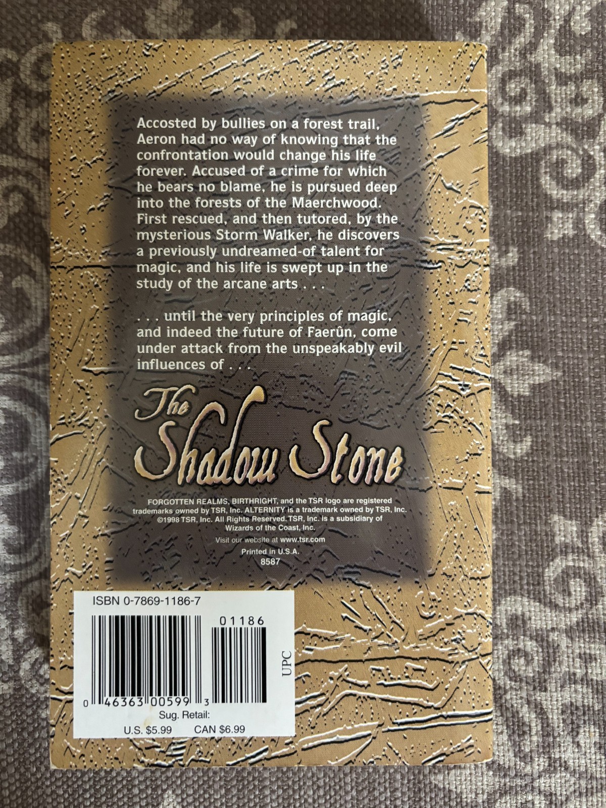 The Shadow Stone Richard Baker Forgotten Realms 1st Printing 1998 PB