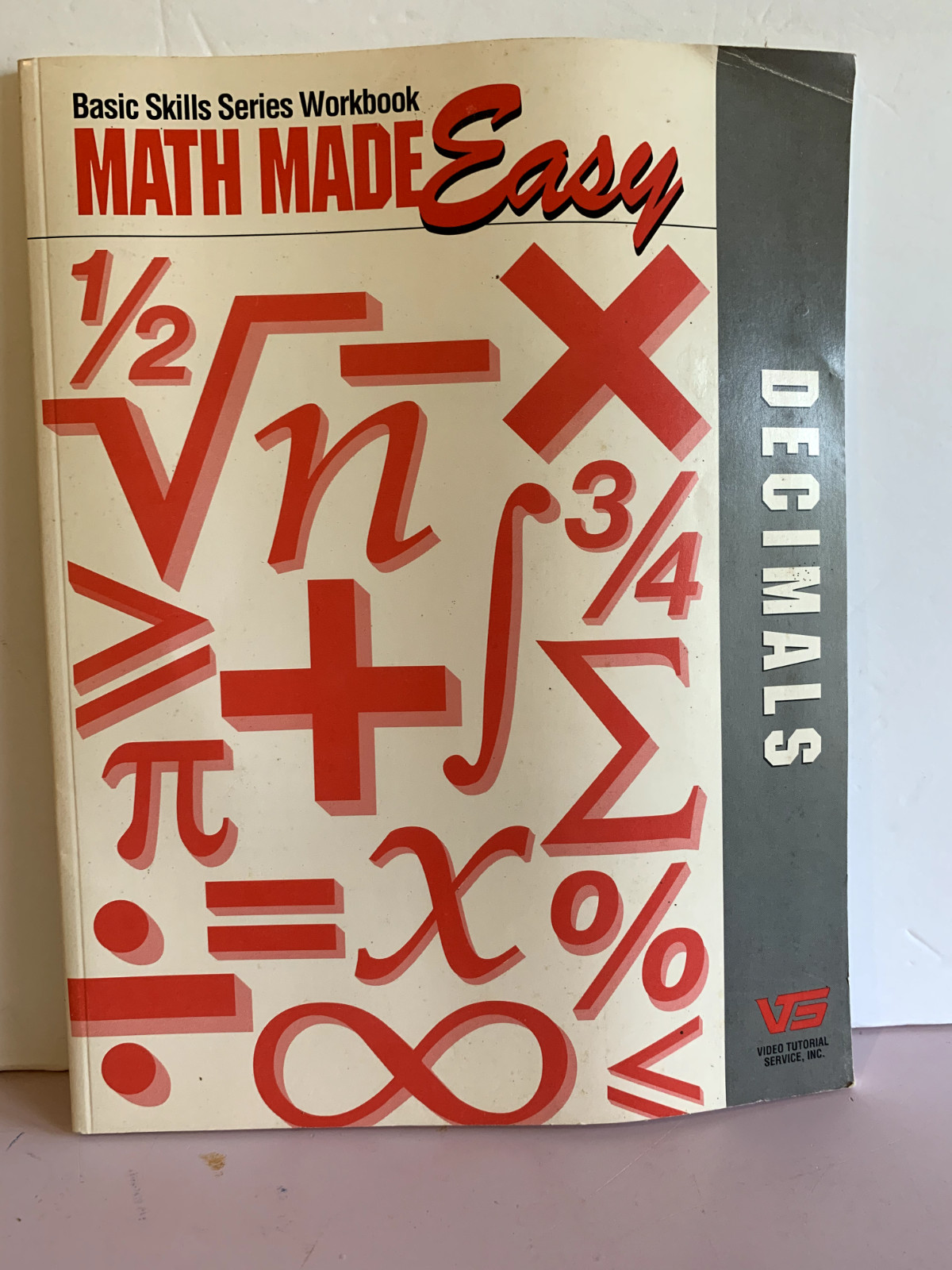 VTG Math Made Easy Tutorial Lot 5 VHS Tapes & 3 Clean Workbooks Homeschool Math