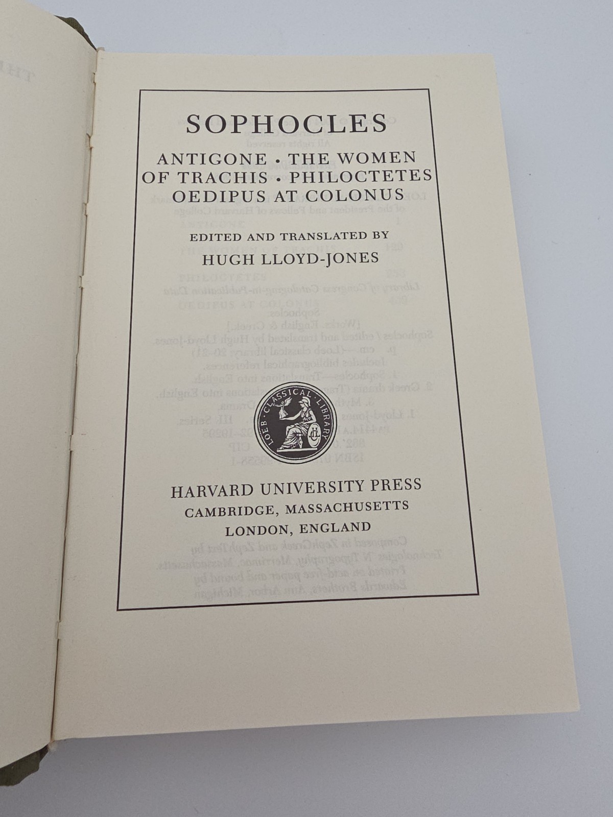 Antigone. Women of Trachis. Philoctetes. Oedipus at Colonus by Sophocles 1994