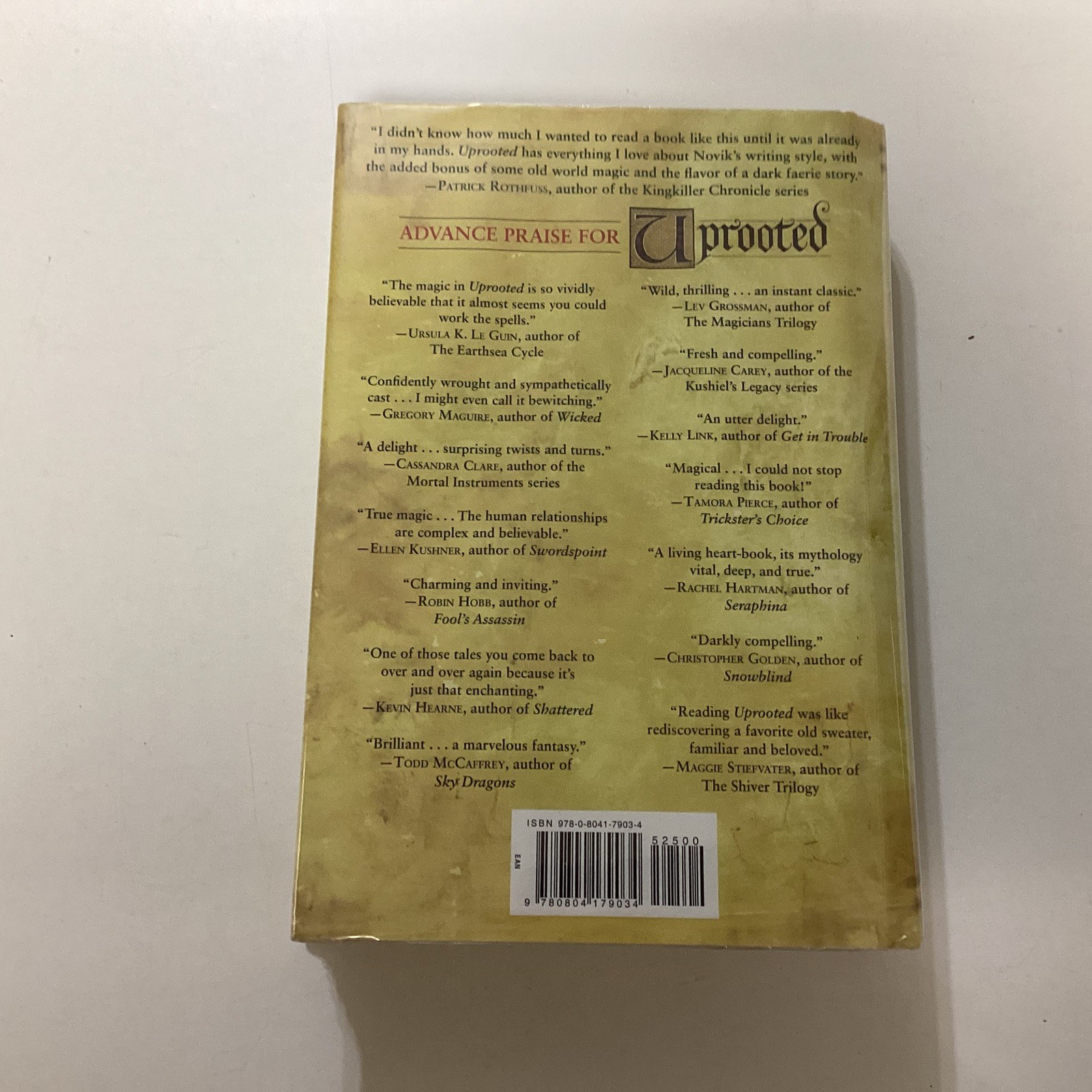 Uprooted – hardcover Novik, Naomi HC/DJ Ex. Library