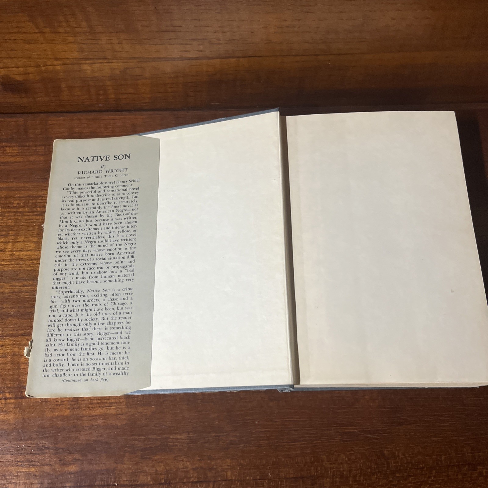 Native Son By Richard Wright Harper & Brothers 1940 First Stated Edition HC/DJ