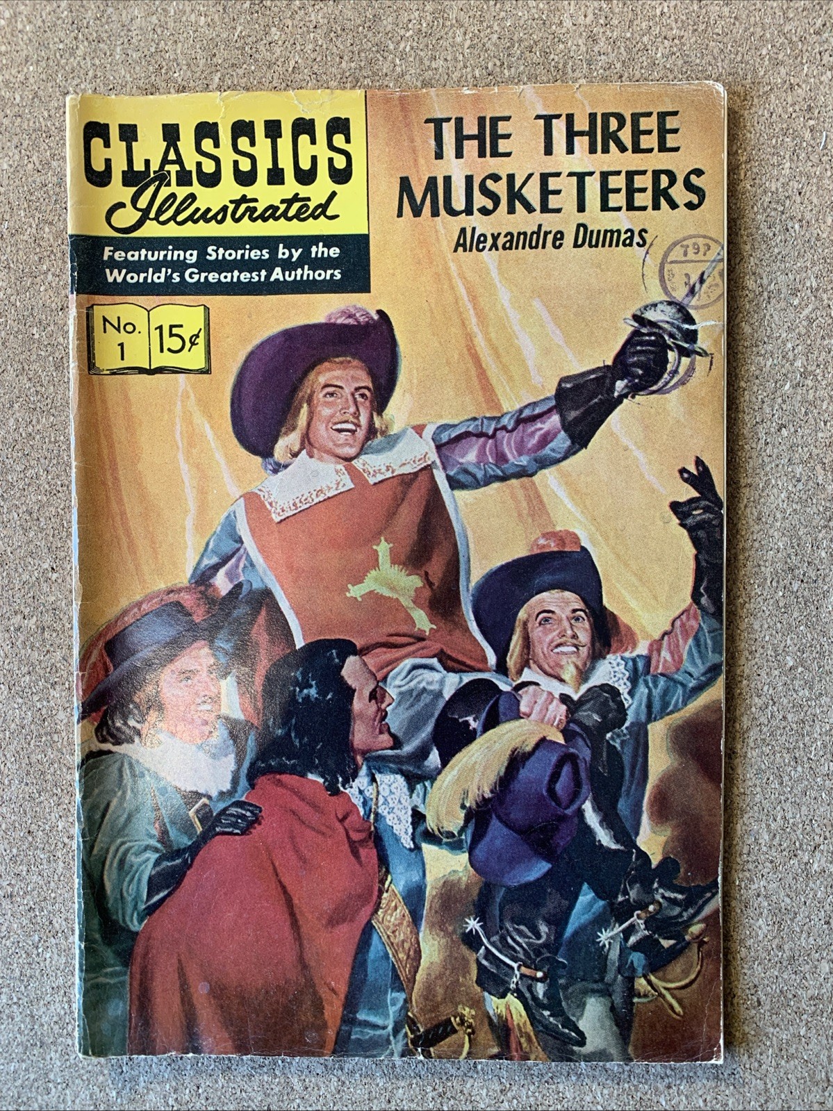 Classics Illustrated #1 The Three Musketeers FN Alexandre Dumas 1966, 48 pages