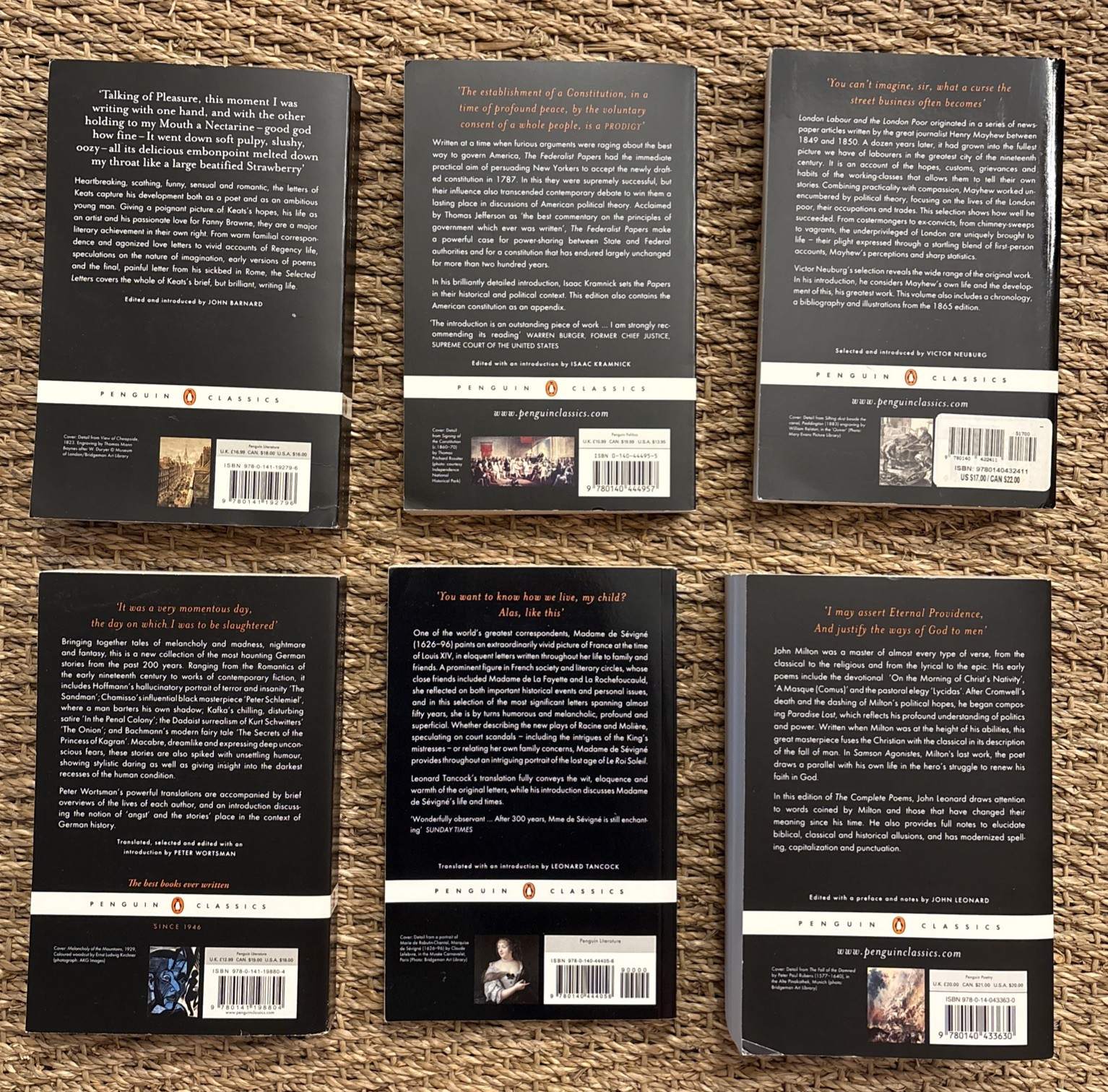 Penguin Classics: Various Authors – choose your title VG to LN Paperback