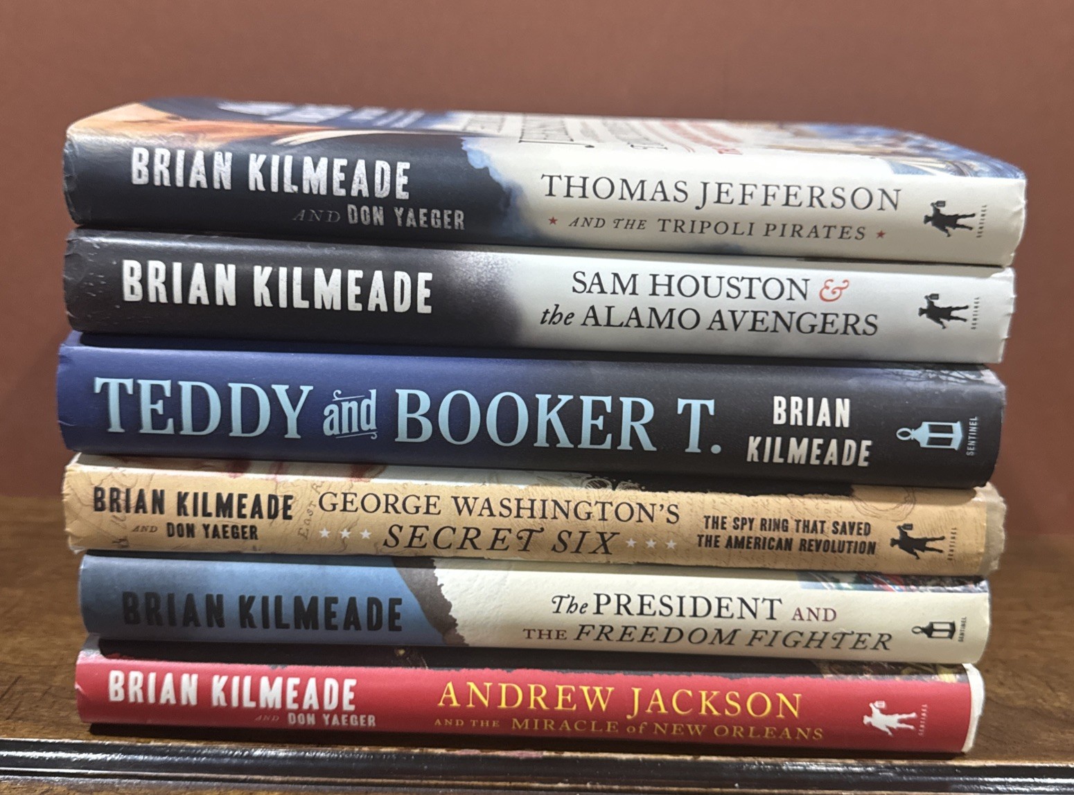 6 Brian Kilmeade Books Jackson Jefferson (Signed) Booker T Houston Washington