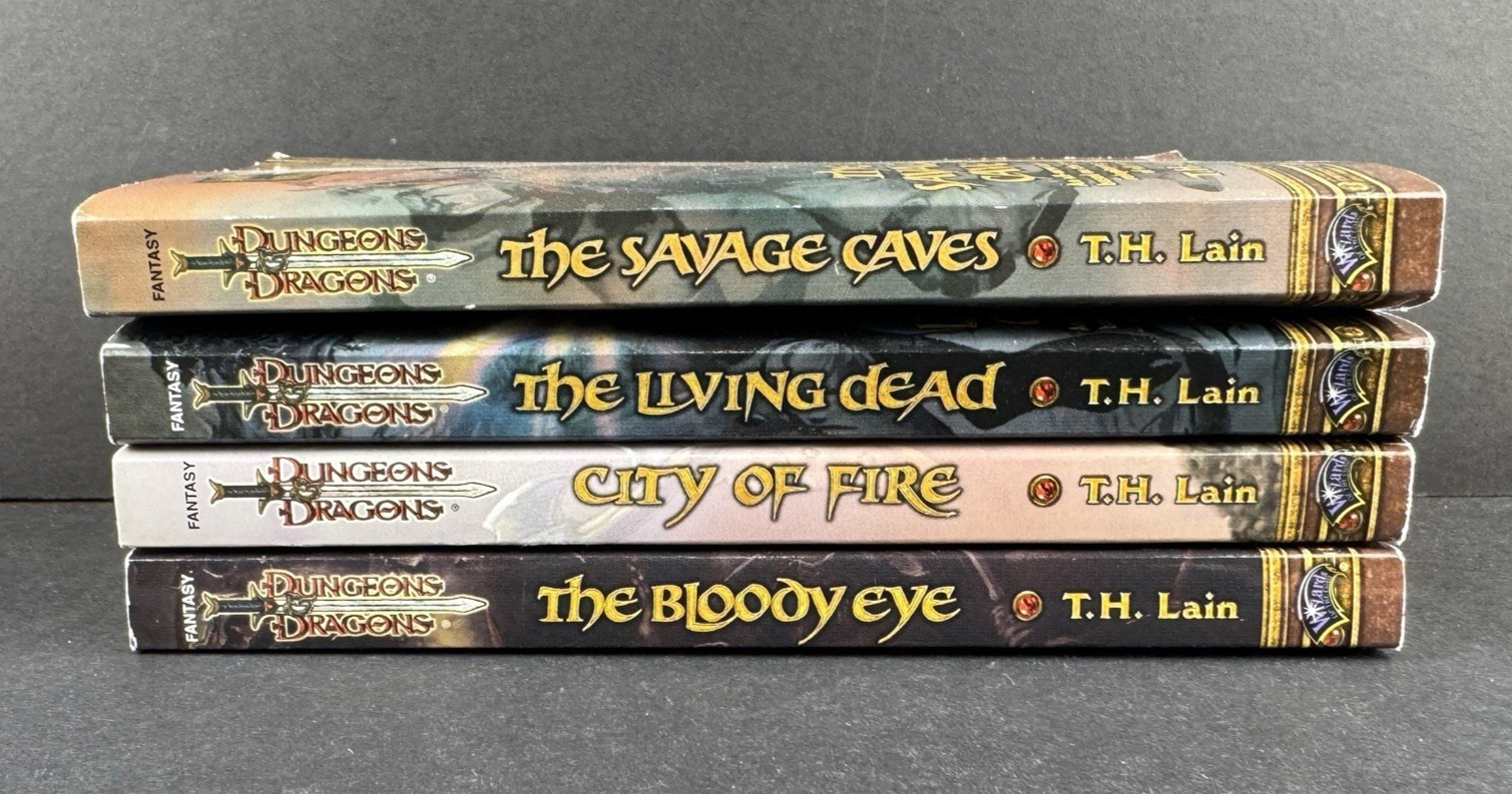 Dungeons & Dragons TH Lain 4 Iconic Series Novels Paperback Book Lot D&D