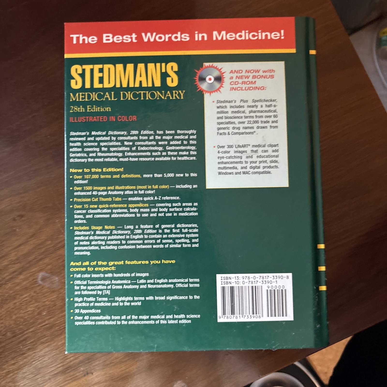 Stedman&rsquo;s Medical Dictionary 28th edition with CD-ROM 100 OZ. Color